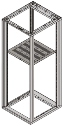 nVent SCHROFF Grey Shelf, 1U, 75kg Load, 488mm x 650mm