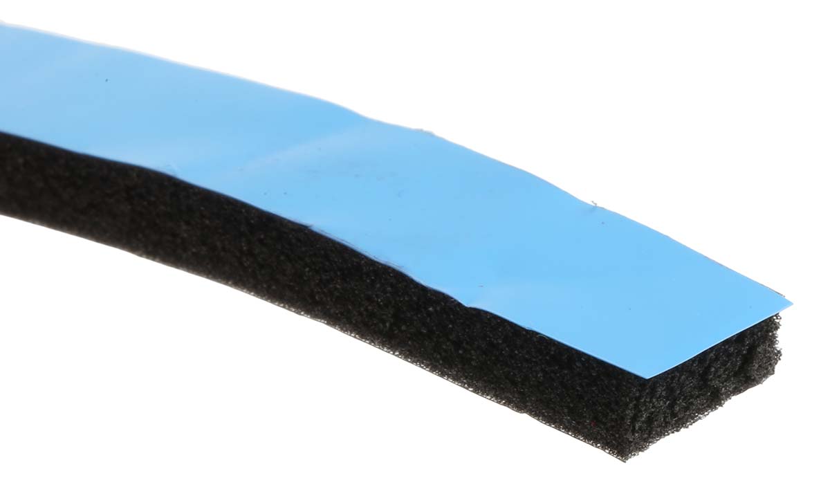 RS PRO Black Foam Tape, 12.0mm x 15.0m, 4.80mm Thick