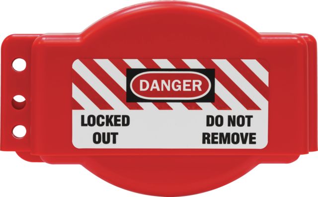 ABUS Red 3-Lock Plastic Gate Valve Lockout, 165mm Shackle