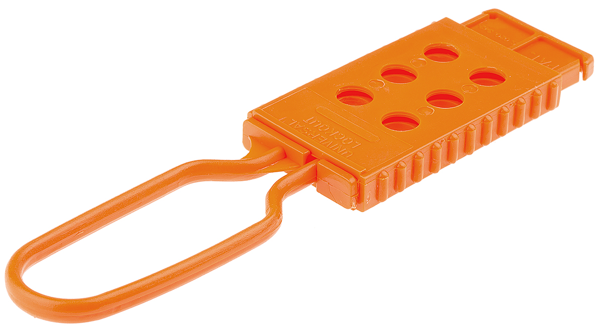 Brady Orange 6-Lock Nylon Lockout Hasp, 9.00mm Shackle