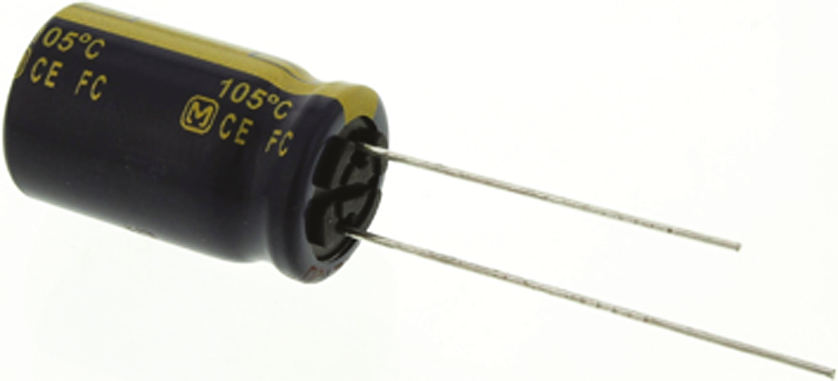 Panasonic 100μF Aluminium Electrolytic Capacitor 100V dc, Radial, Through Hole - EEUFC2A101