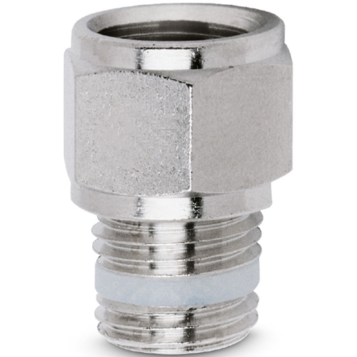 Camozzi S2000 Series Reducer, R 1/8 Male to G 1/4 Male, Threaded Connection Style, S2520 1/8-1/4