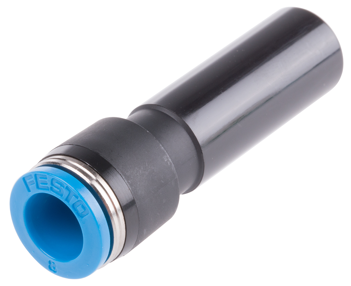 Festo QS Series Reducer Nipple, Push In 12 mm to Push In 8 mm, Tube-to-Tube Connection Style, 130624