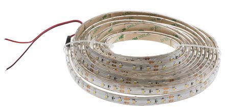 RS PRO 24V White LED Strip Light, 2700 → 3200K Colour Temp, 5m Length