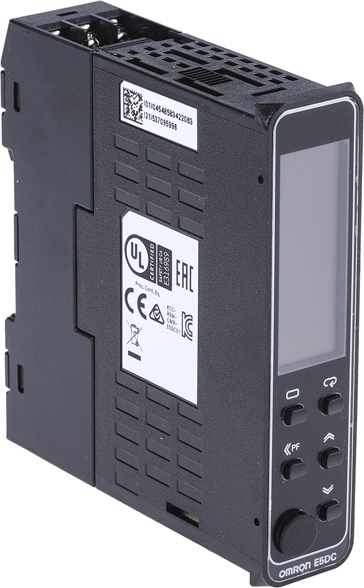Omron E5DC DIN Rail, Panel Mount PID Temperature Controller, 48 x 48mm, 2 Output Relay, 100 → 240 V ac Supply Voltage