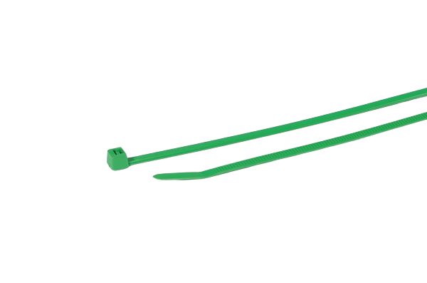 HellermannTyton Cable Tie, 200mm x 4.6 mm, Green Polyamide 6.6 (PA66), Pk-100