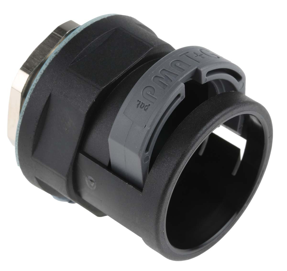 PMA Straight, Conduit Fitting, 29mm Nominal Size, M32, PA with metal thread, Black IP68 rating