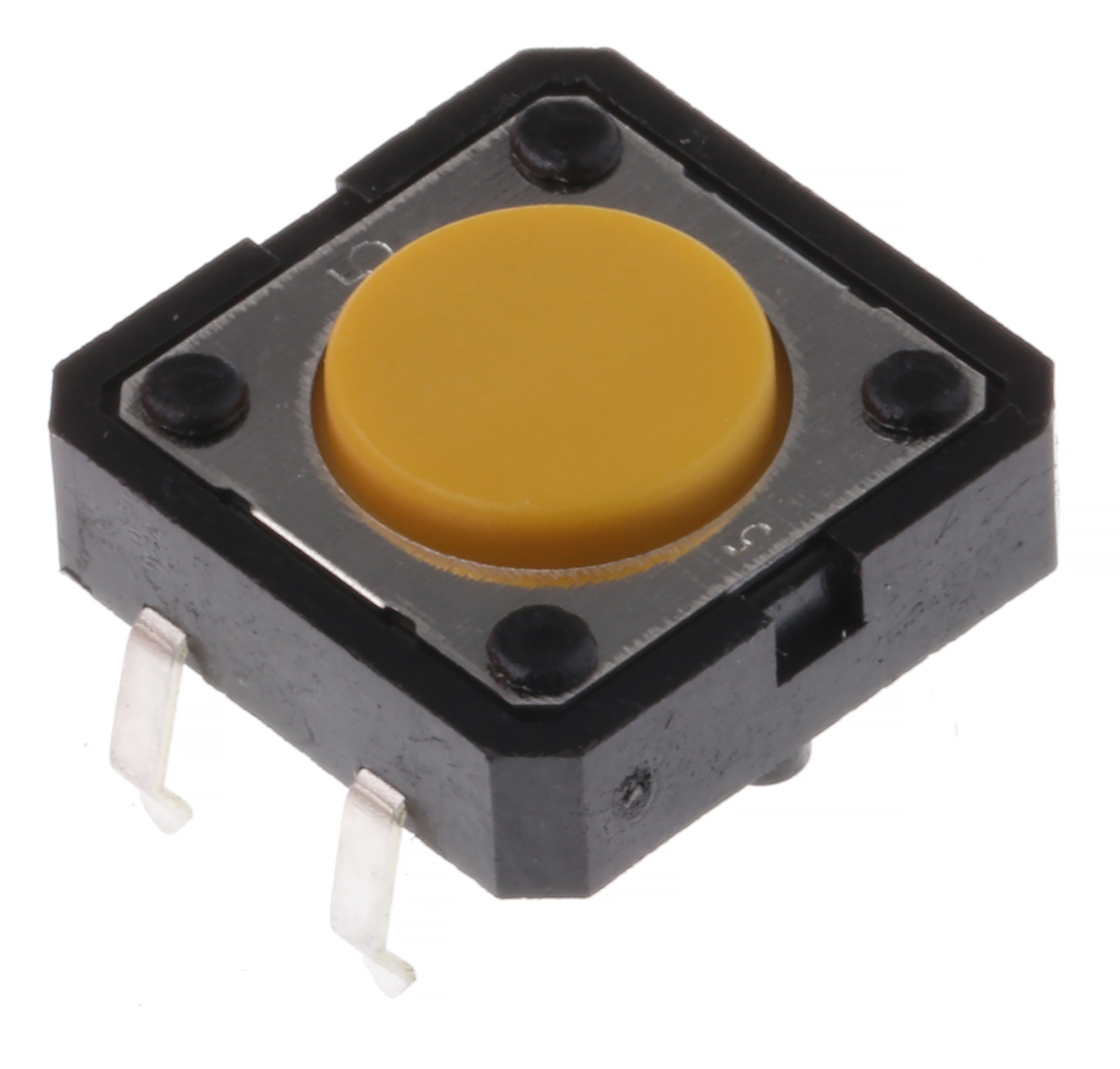 Omron Yellow Plunger Tactile Switch, SPST 50 mA @ 24 V dc 0.8mm Through Hole