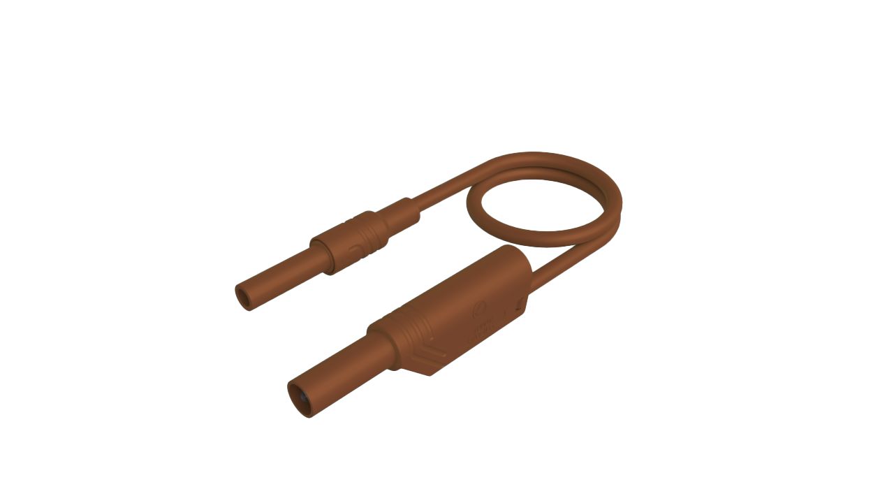 Hirschmann Test & Measurement Test lead, 32A, Brown, 1m Lead Length