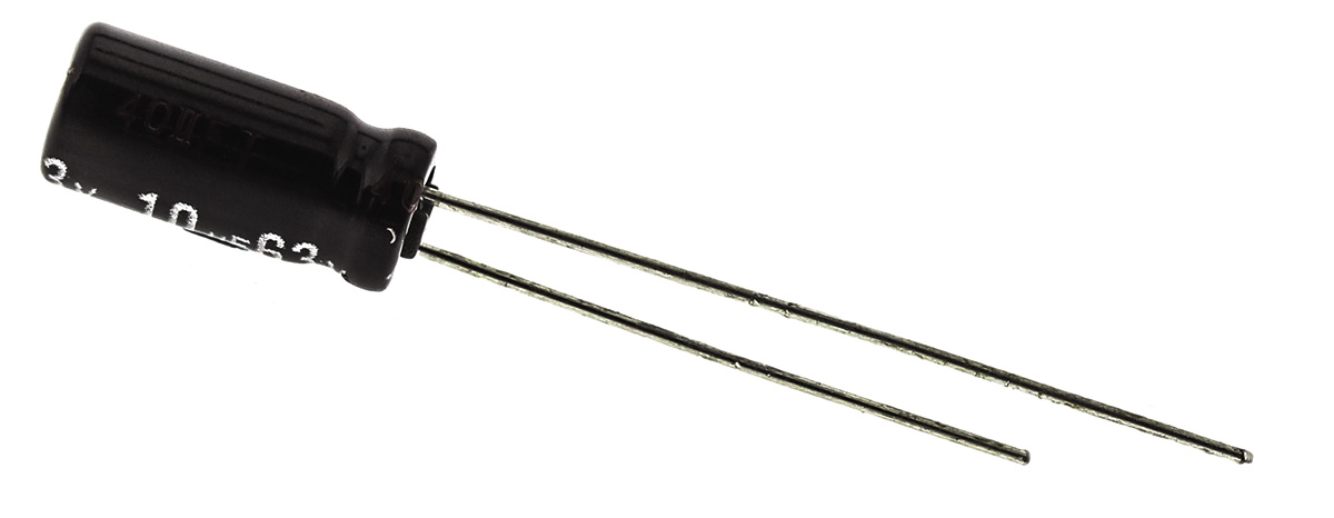 Panasonic 10μF Aluminium Electrolytic Aluminium Electrolytic Capacitor 63V dc, Radial, Through Hole - EEUEB1J100S