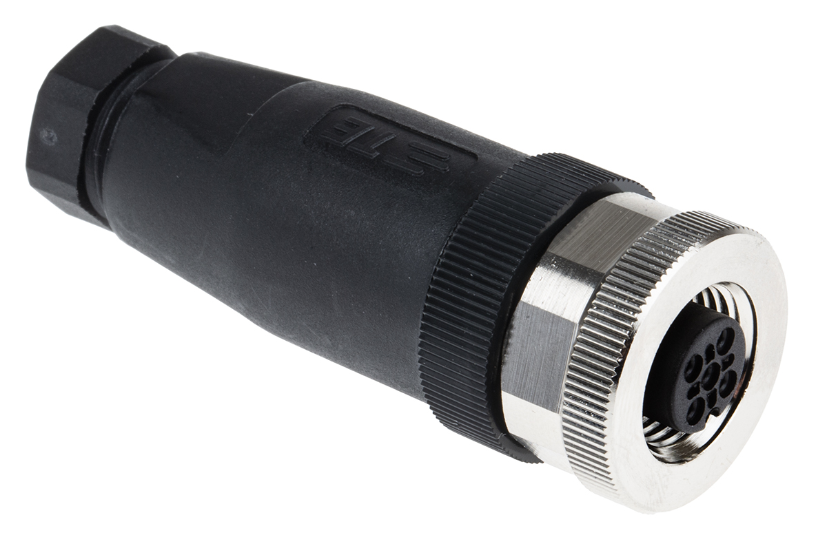 TE Connectivity Circular Connector, 4 Contacts, Cable, M12 Connector, Socket, Female, IP67, T411 Series