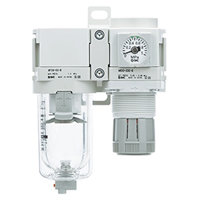 SMC AC20B-D Filter Regulator, NPT 1/4, Automatic, AF20-N02C-CZ-D