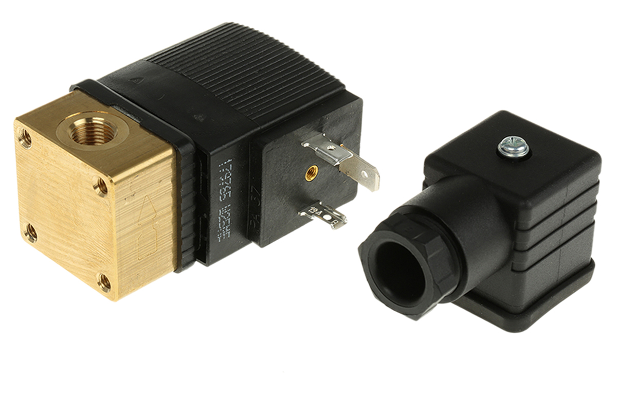 Burkert Solenoid Valve 126190, 2 Port, NC, 230 V ac 1/8 in G, 1/8 in G
