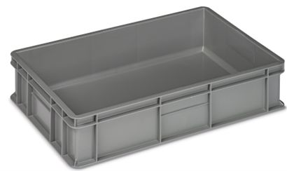 RS PRO 24L Grey Plastic, Polypropylene Small Storage Box, 130mm x 400mm x 600mm