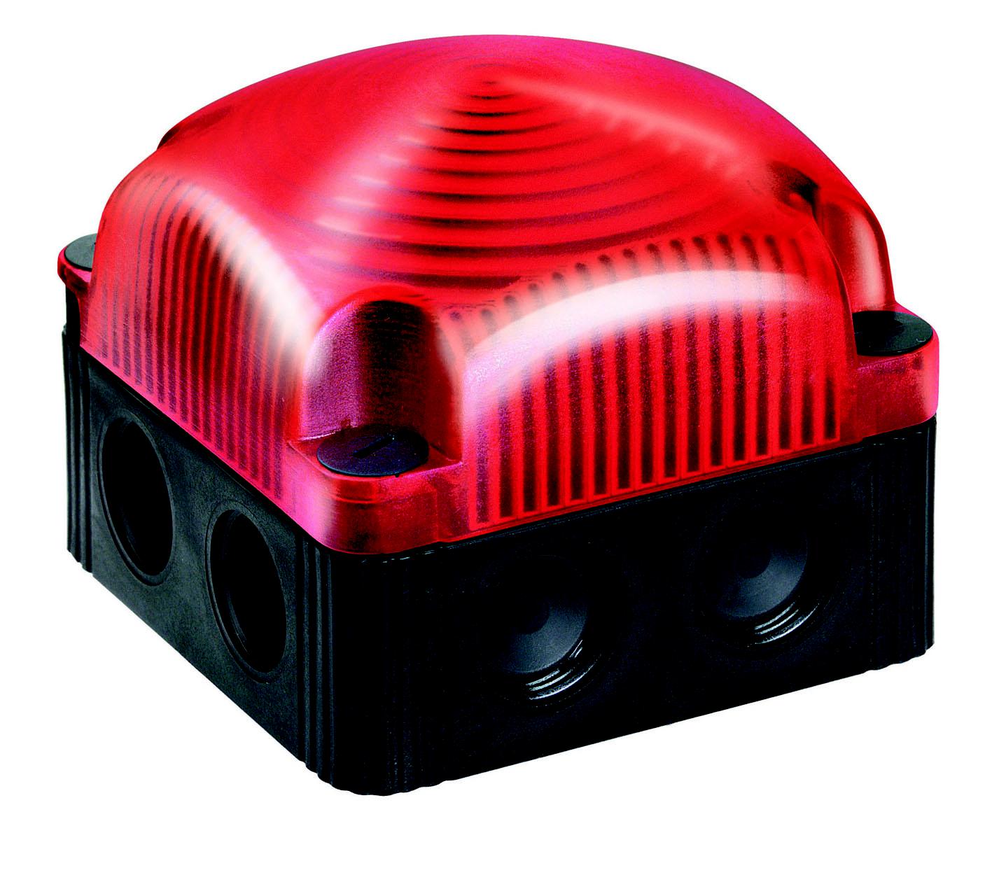 Werma 853 Series Red Continuous lighting Beacon, 12 V, Base Mount/ Wall Mount, LED Bulb, IP66, IP67