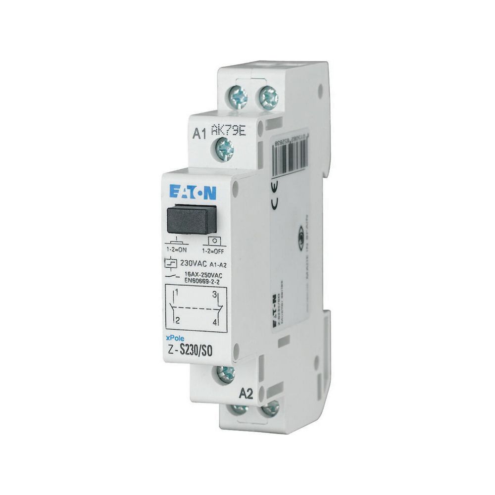 Eaton DIN Rail Impulse Relay, 240V ac Coil, 16A Switching Current, SPST