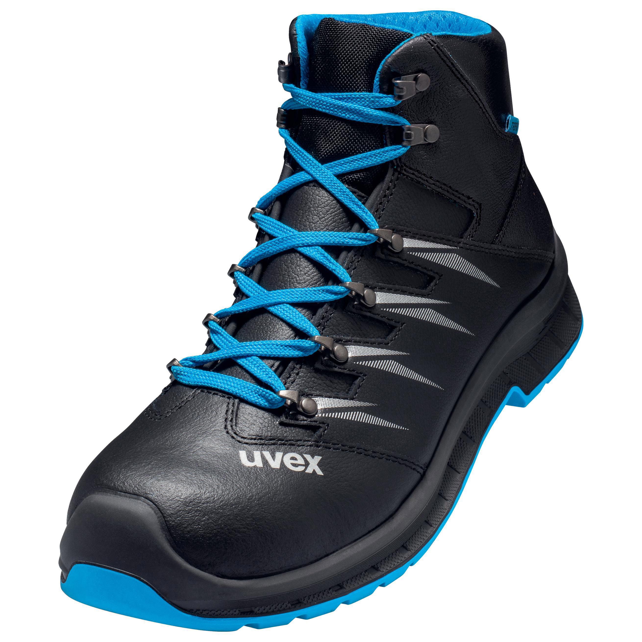 uvex Black, Blue ESD SafeSteel Toe Capped Unisex Safety Boot, UK 14, EU 49