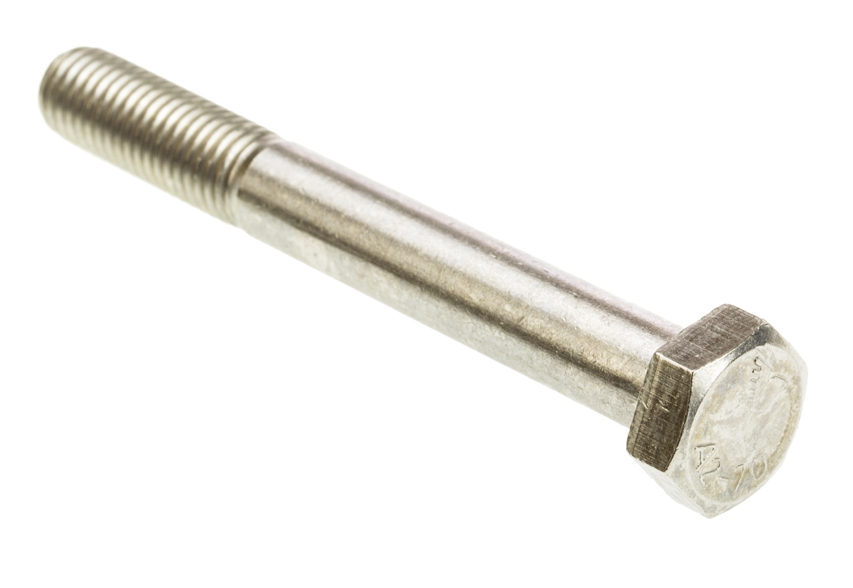 RS PRO Stainless Steel, Hex Bolt, M12 x 100mm
