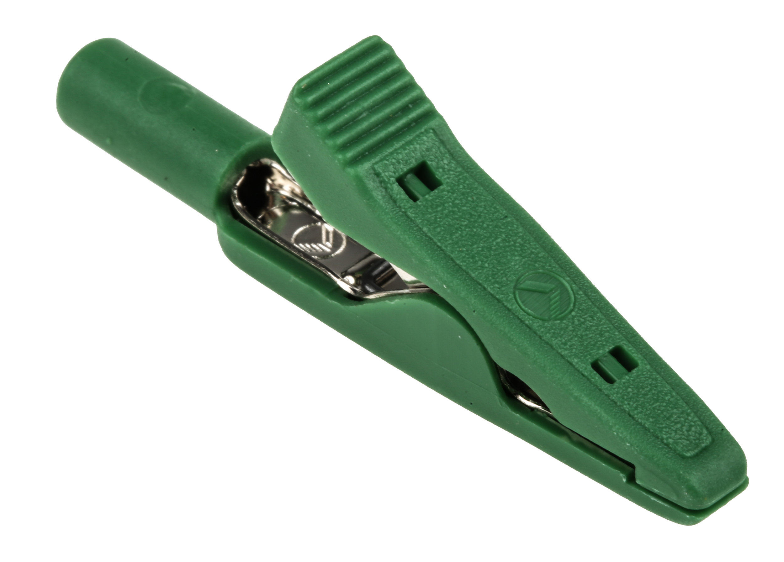 Hirschmann Test & Measurement Crocodile Clip 2 mm Connection, Brass, Bronze Contact, 8A, Green