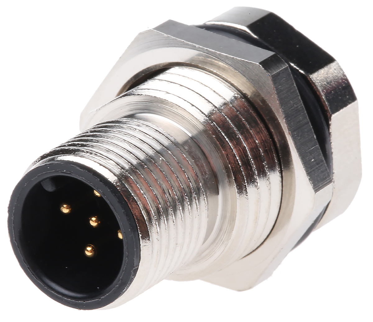 Brad from Molex Circular Connector, 5 Contacts, Panel, M12 Connector, Socket, Male, IP68, Micro-Change Series