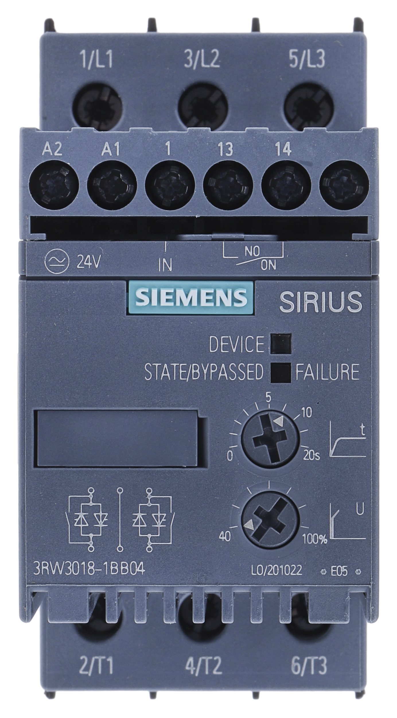 Siemens SIRIUS 3RW Soft Starter, , 7.5 kW, 400 V ac, 3 Phase, IP20