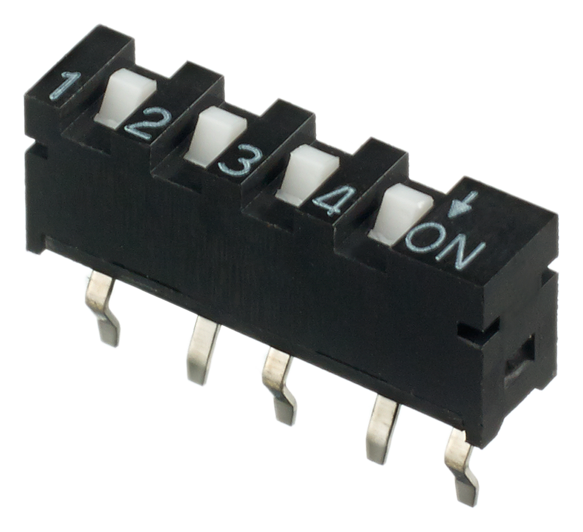 APEM 4 Way PCB SIP Switch SPST
