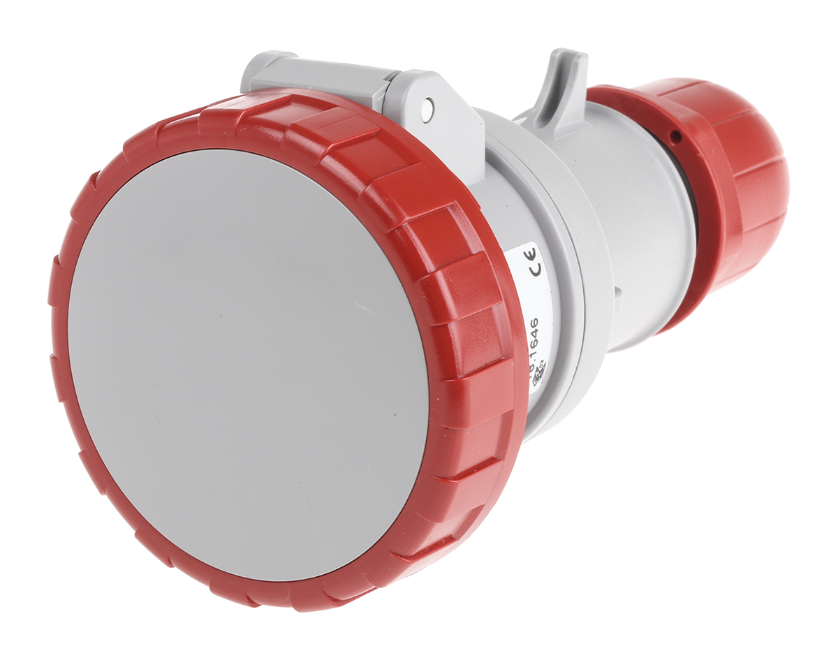 Scame IP66, IP67 Red Cable Mount 3P + E Industrial Power Socket, Rated At 16A, 415 V