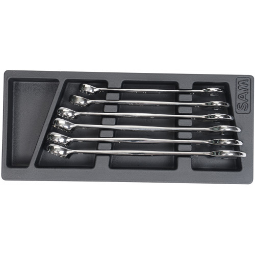 SAM 50N Series 6-Piece Combination Spanner Set, 22 mm, 24 mm, 27 mm, 29 mm, 30 mm, 32 mm, Steel