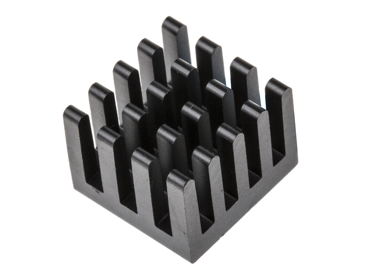 RS PRO Heatsink, Universal Rectangular Alu, 27K/W, 13 x 13.5 x 10mm, Adhesive Foil