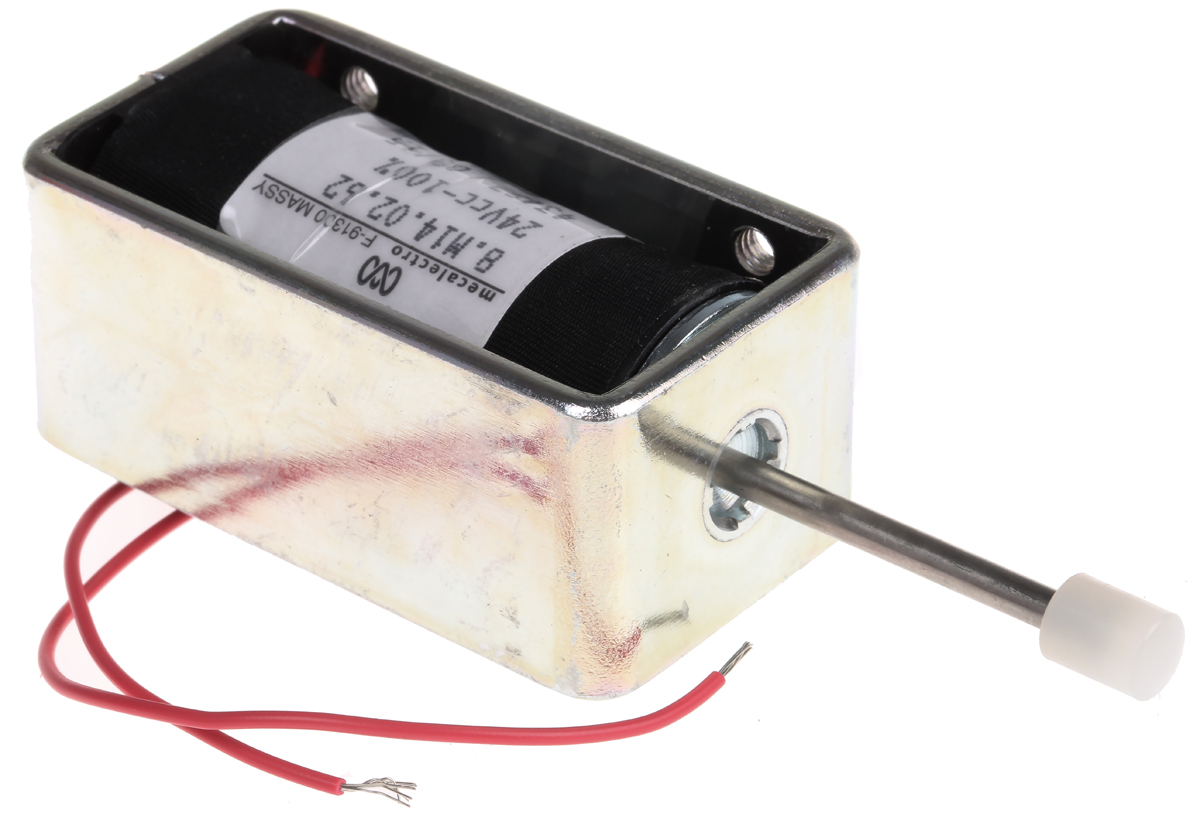 Mecalectro Linear Solenoid, 24 V dc, 2 → 8N, 57.7 x 32 x 25.4