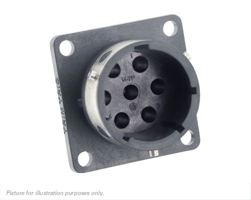 Souriau Sunbank by Eaton, UTGX 7 Way Flange Mount Circular Connector Plug, Socket Contacts,Shell Size 14, Bayonet,