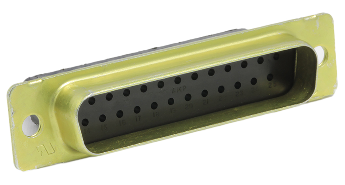 TE Connectivity Amplimite HDP-20 25 Way Cable Mount D-sub Connector Plug
