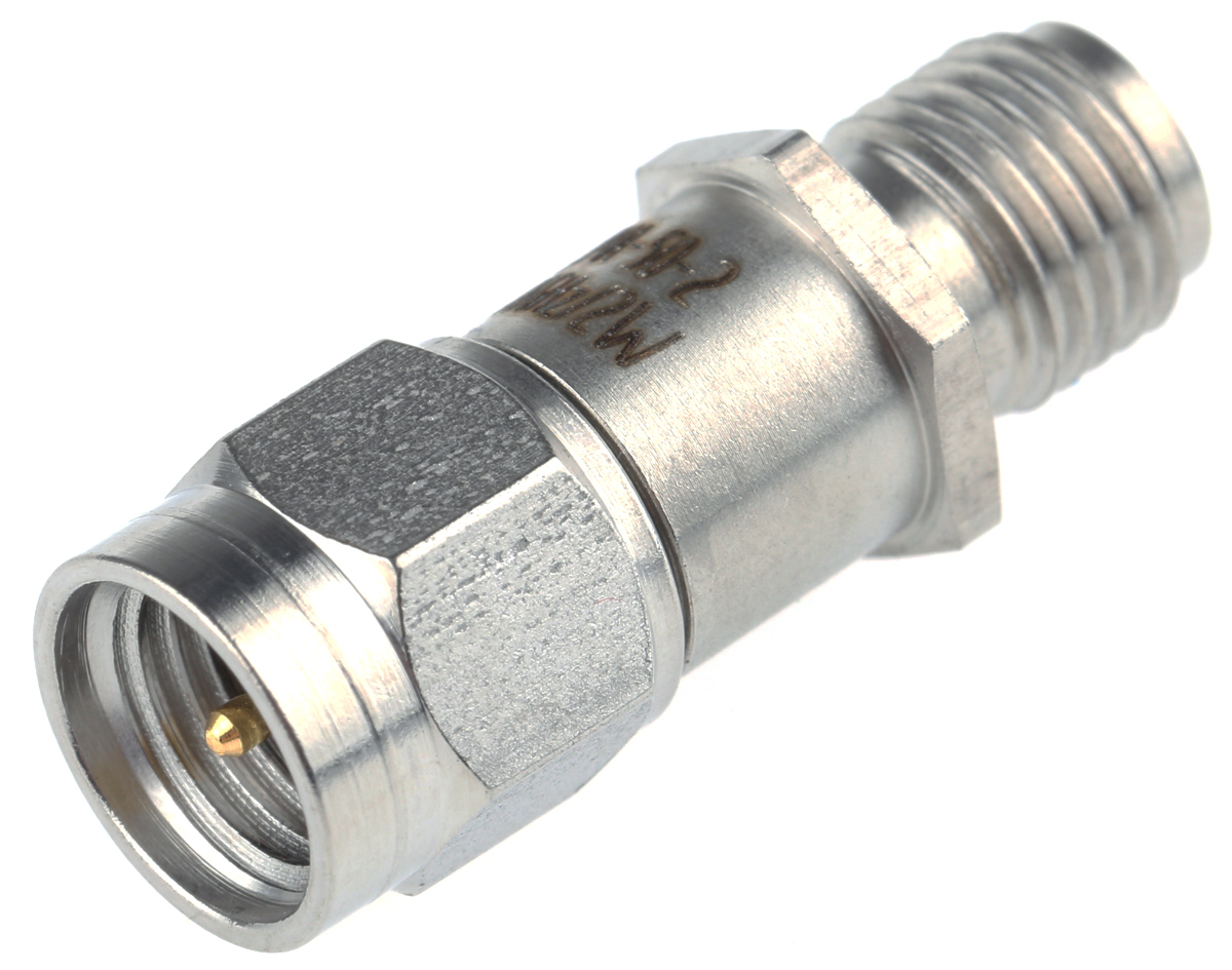 Huber+Suhner 50Ω RF Attenuator SMA Connector SMA Plug to Socket 10dB, Operating Frequency DC → 6GHz