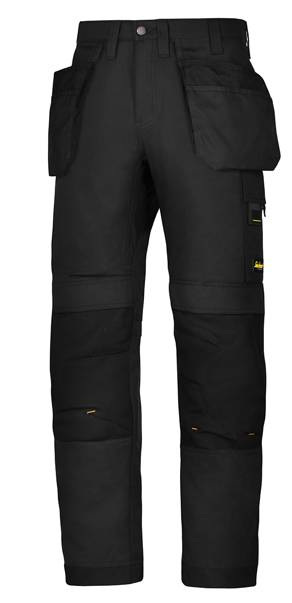 Snickers 6201 AllRoundWork Men's Black Cotton, Polyamide, Size L Waist Size 31 to 35 in W 35in L