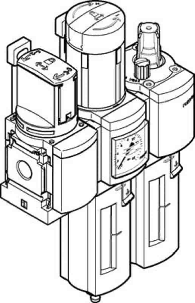 Festo MS Plastic Filter Regulator, 40μm, G 1/2, Manual, 18 bar, 542272