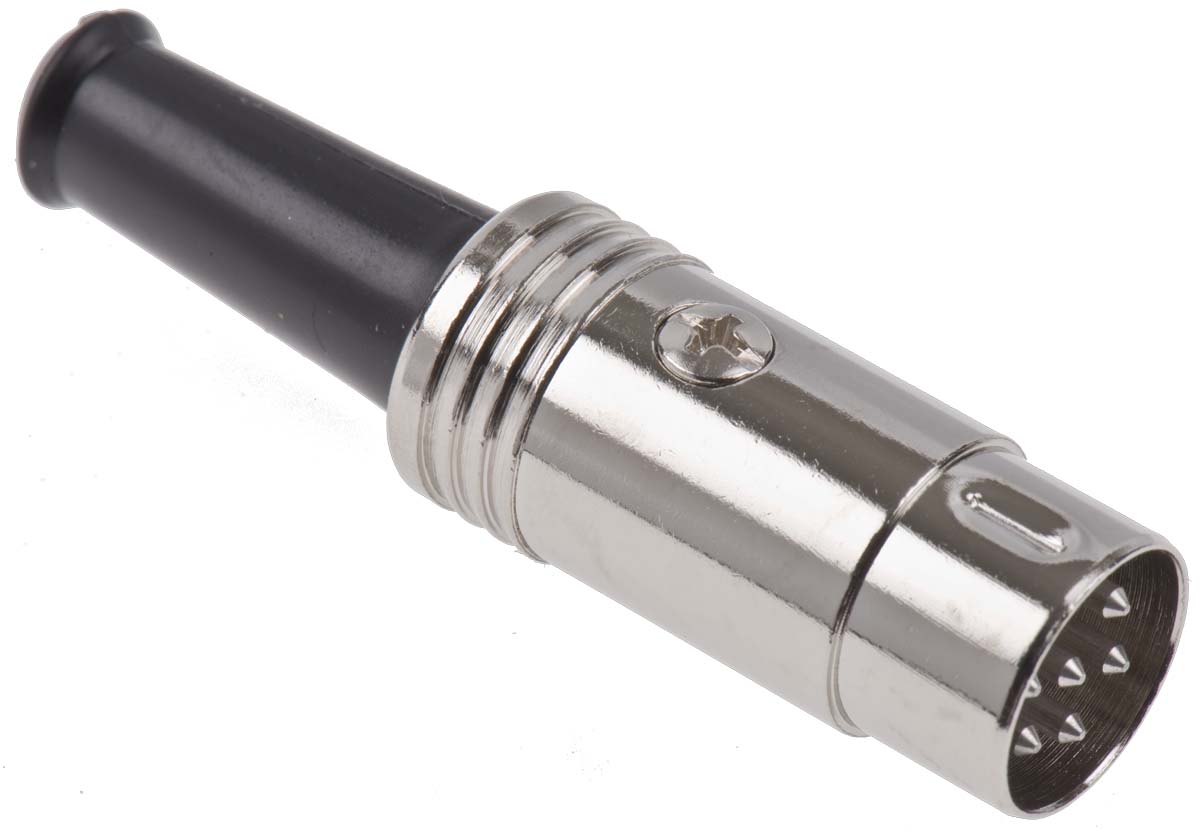 RS PRO 6 Pole Din Plug, DIN 45322, 4A, 60 V ac, Male, Cable Mount