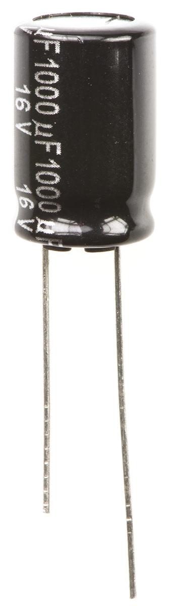 Panasonic 1000μF Aluminium Electrolytic Capacitor 16V dc, Radial, Through Hole - ECA1CHG102
