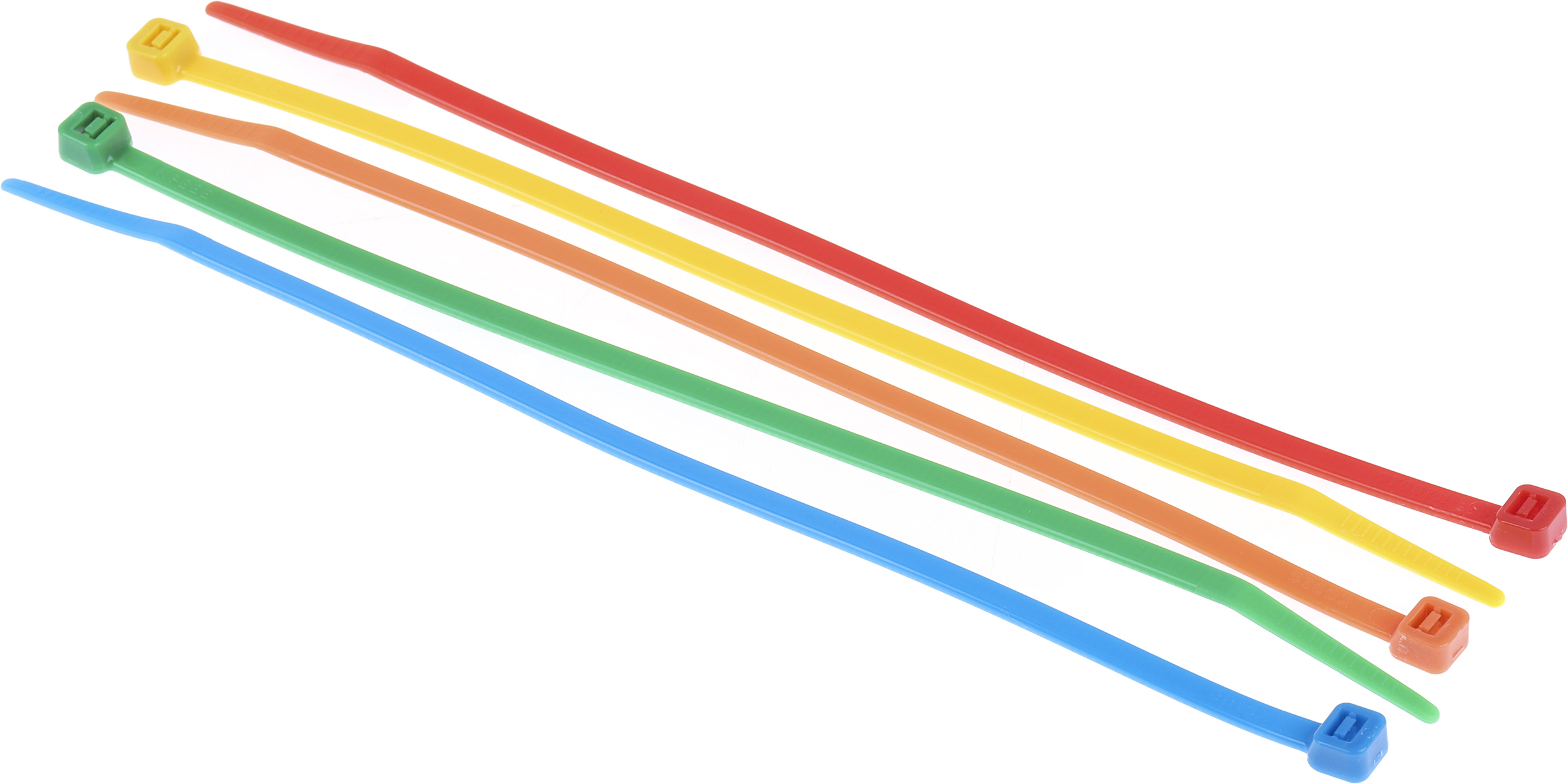 RS PRO Cable Tie, 203mm x 4.6 mm, Assorted Nylon, Pk-250