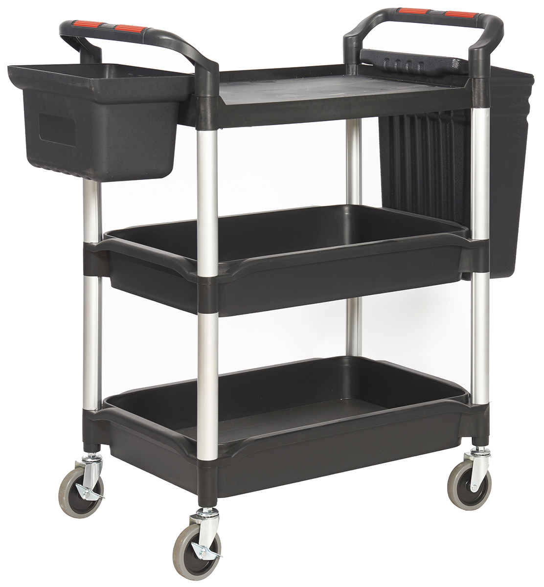 RS PRO 3 Shelf Plastic Trolley, 1100 x 490mm, 150kg Load