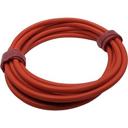 Mueller Electric WI-M-20 Series Red Test Lead Wire, 20 AWG, 41/0.127 mm, 10ft, Silicone Insulation, WI-M-20-10-2