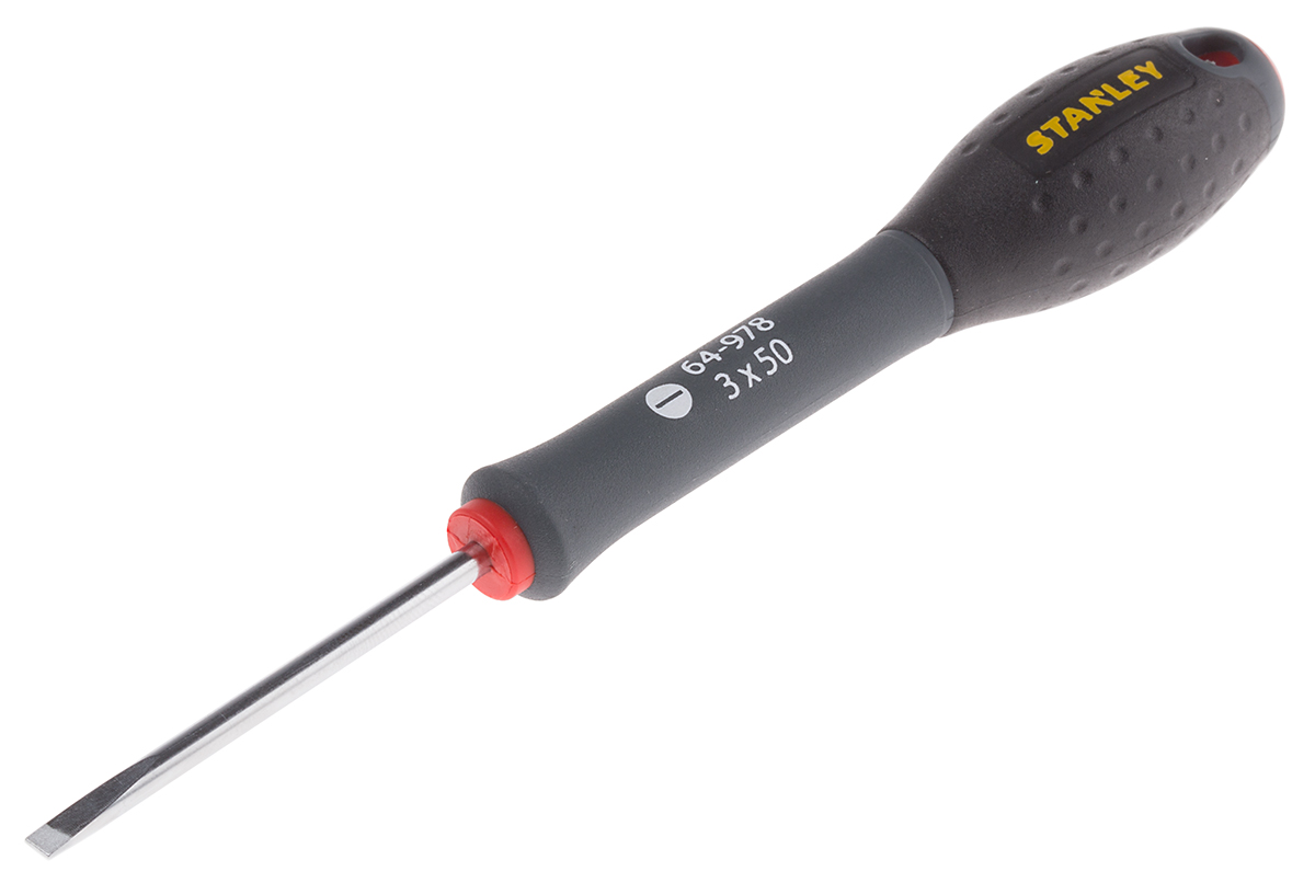 Stanley Slotted  Screwdriver, 3 mm Tip, 50 mm Blade