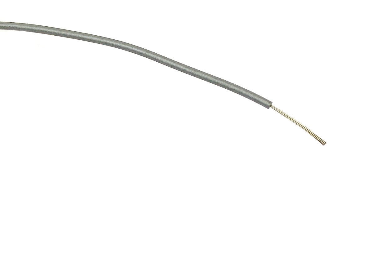 RS PRO Grey 0.5 mm² Hook Up Wire, 20 AWG, 16/0.2 mm, 500m, PVC Insulation