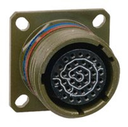 Amphenol Limited, D38999 Threaded Entry 6 Way Panel Mount MIL Spec Circular Connector Plug, Pin Contacts,Shell Size