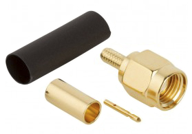 Amphenol RF, Plug Cable Mount SMA Connector, 50Ω, Crimp Termination, Straight Body