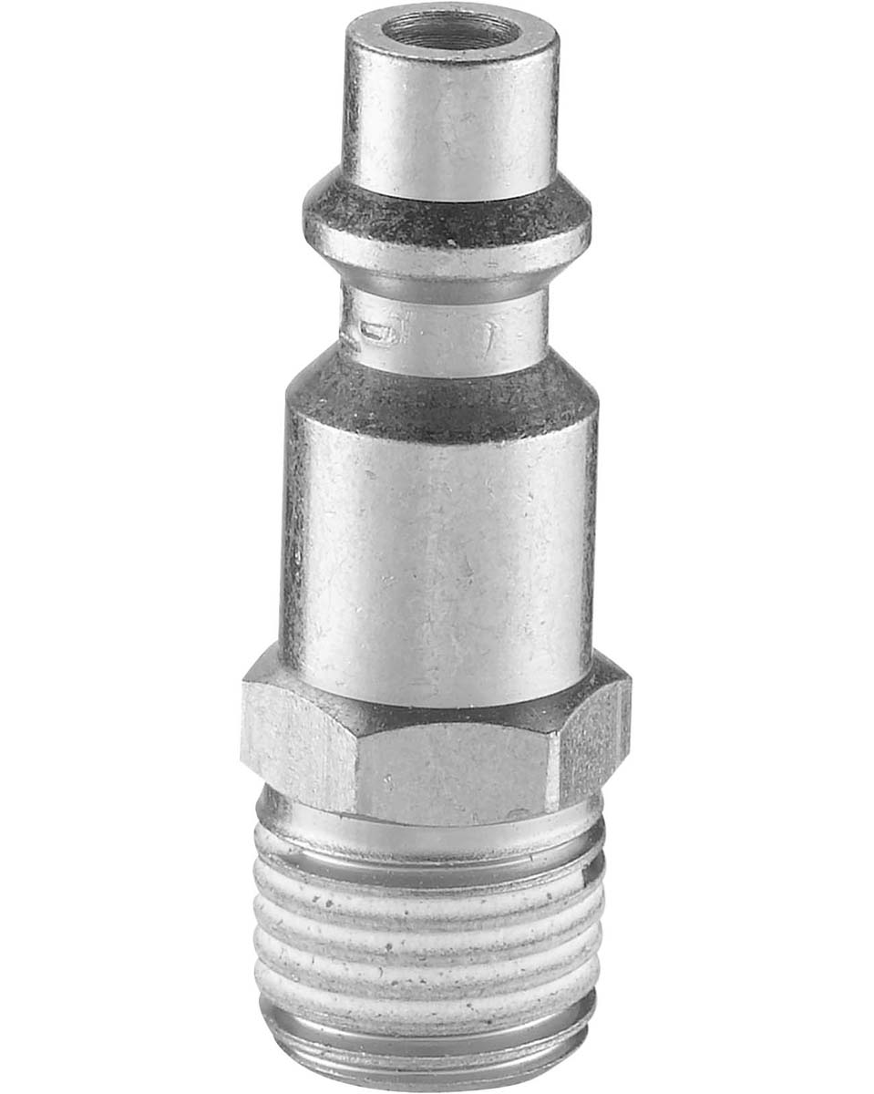 PREVOST Treated Steel Male Plug for Pneumatic Quick Connect Coupling, G 1/4 Male Threaded