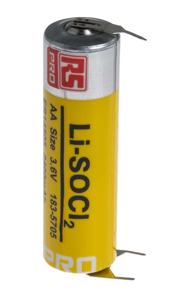 RS PRO Lithium Thionyl Chloride AA Batteries 3.6V