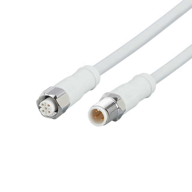 ifm electronic Male 4 way M12 to Female 5 way M12 Communication Cable, 5 m