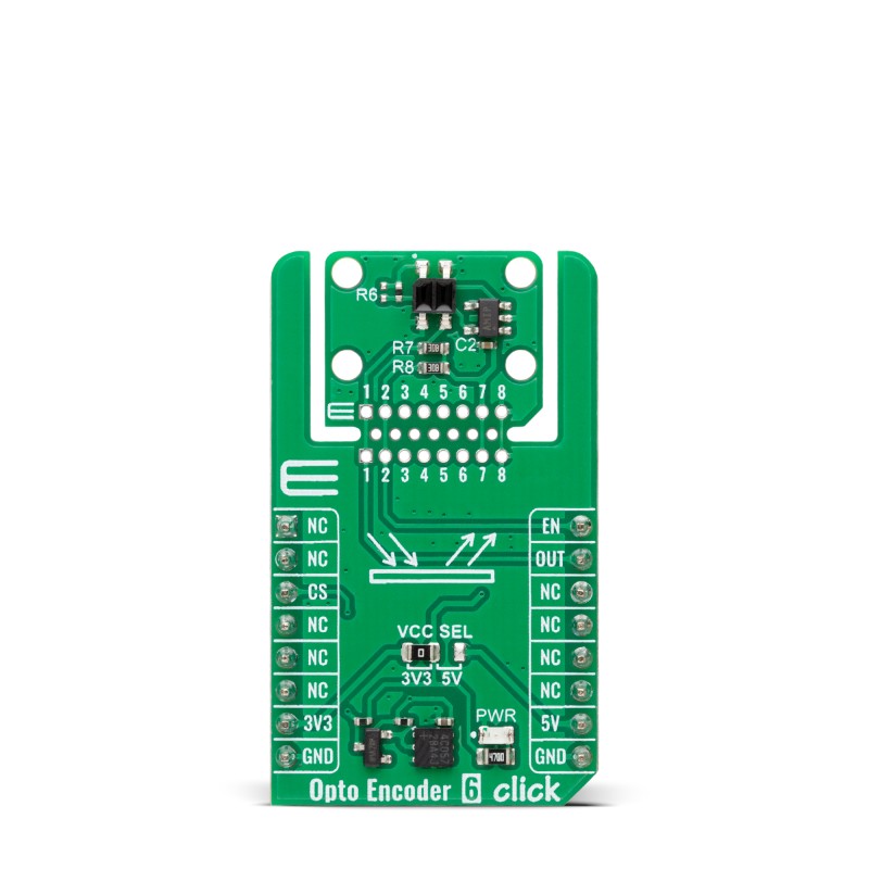 MikroElektronika Opto Encoder 6 Click Proximity Sensor, Light Sensor Sensor Add-On Board for Sensor Sensors