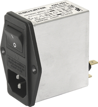 Schurter 10A, 250 V ac Male Panel Mount Filtered IEC Connector 2 Pole 4304.4025, Solder 2 Fuse