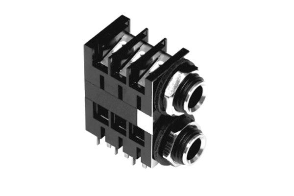 Amphenol Industrial Jack Connector 1/4 in PCB Phone Jack Socket 10A